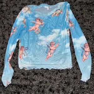 Fashion nova long sleeve angel shirt